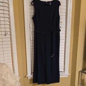 Tommy Hilfiger Navy Blue Sleeveless Sheath Jumpsuit Work